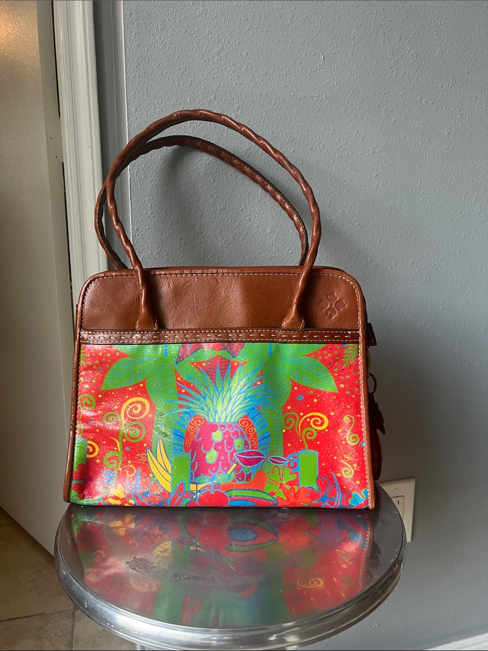 Patricia Nash | Tropicana Summer Festival Collection Leather Pineapple Bag - Picture 2 of 13